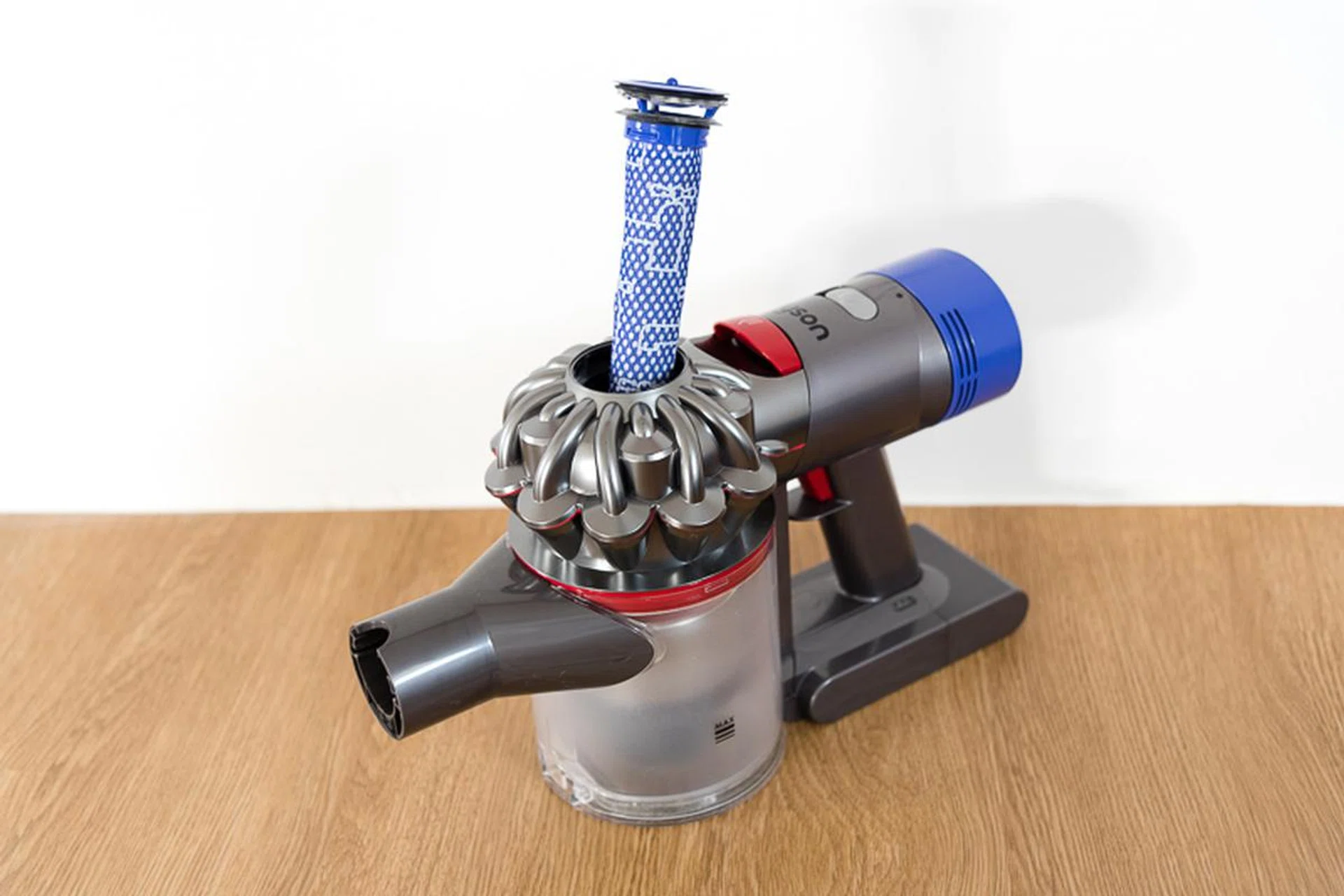 Dyson recommends you wash this filter once a month.