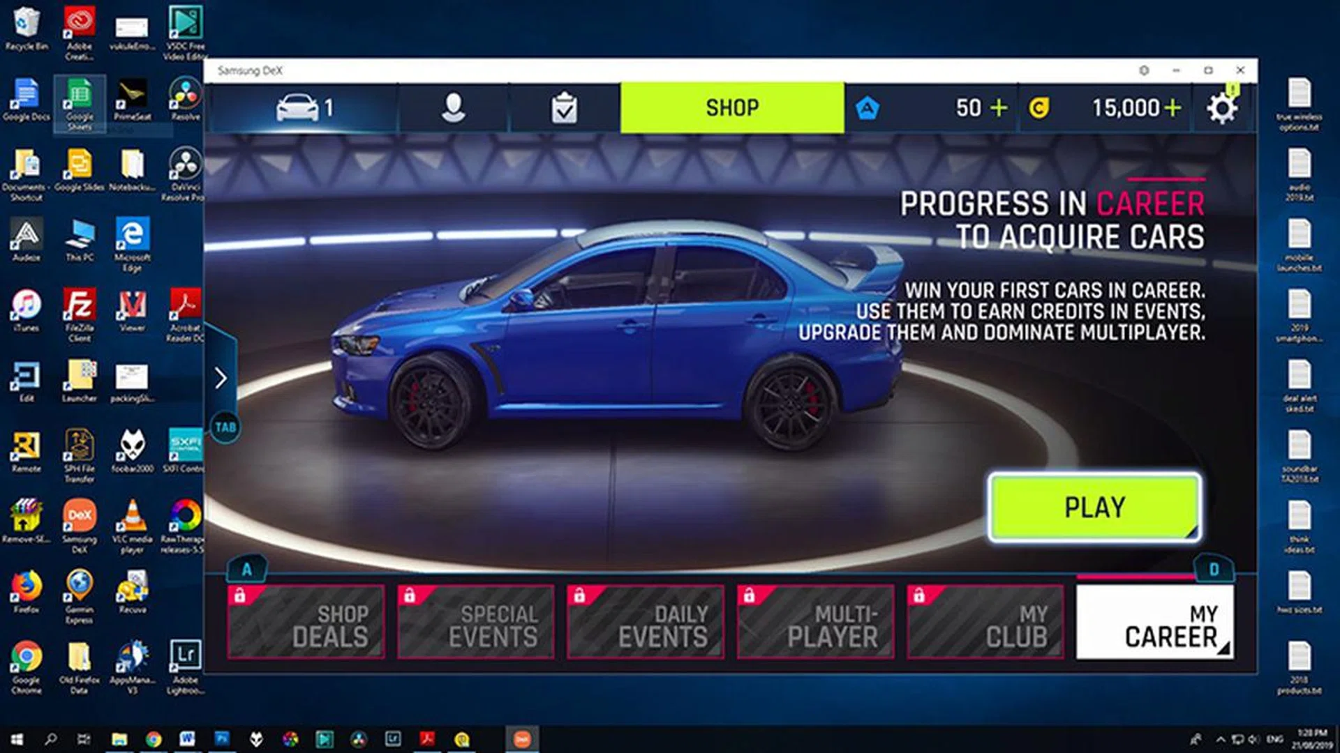 You can have a much larger screen for gaming using DeX.