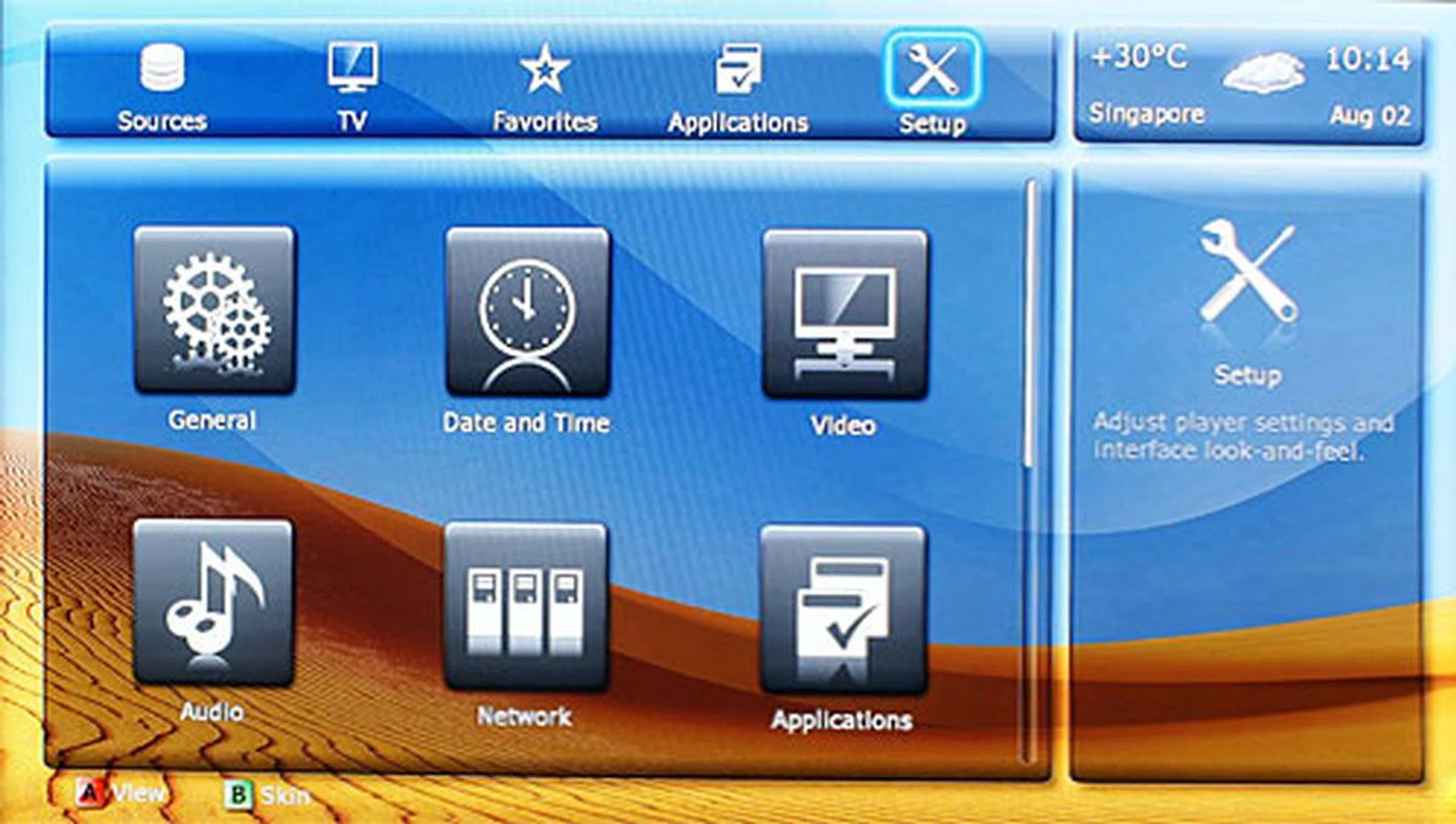 Our Dune HD Max came with firmware version 110225_1222. Upgrading to the recently released stable version 110606_1315 reveals a revamped interface. You can now install custom skins.