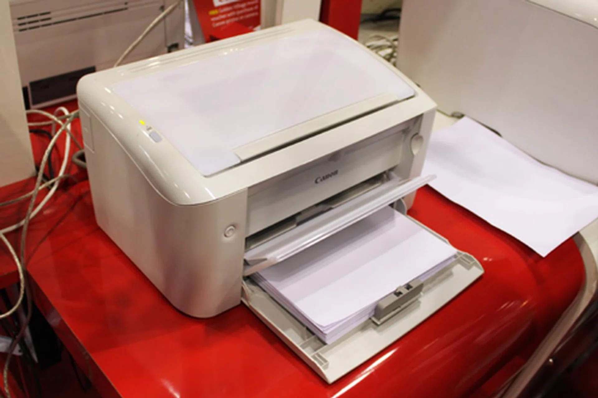 The LBP3050 is Canon's most affordable single function B&W laser on display at $129 (U.P. $209). 