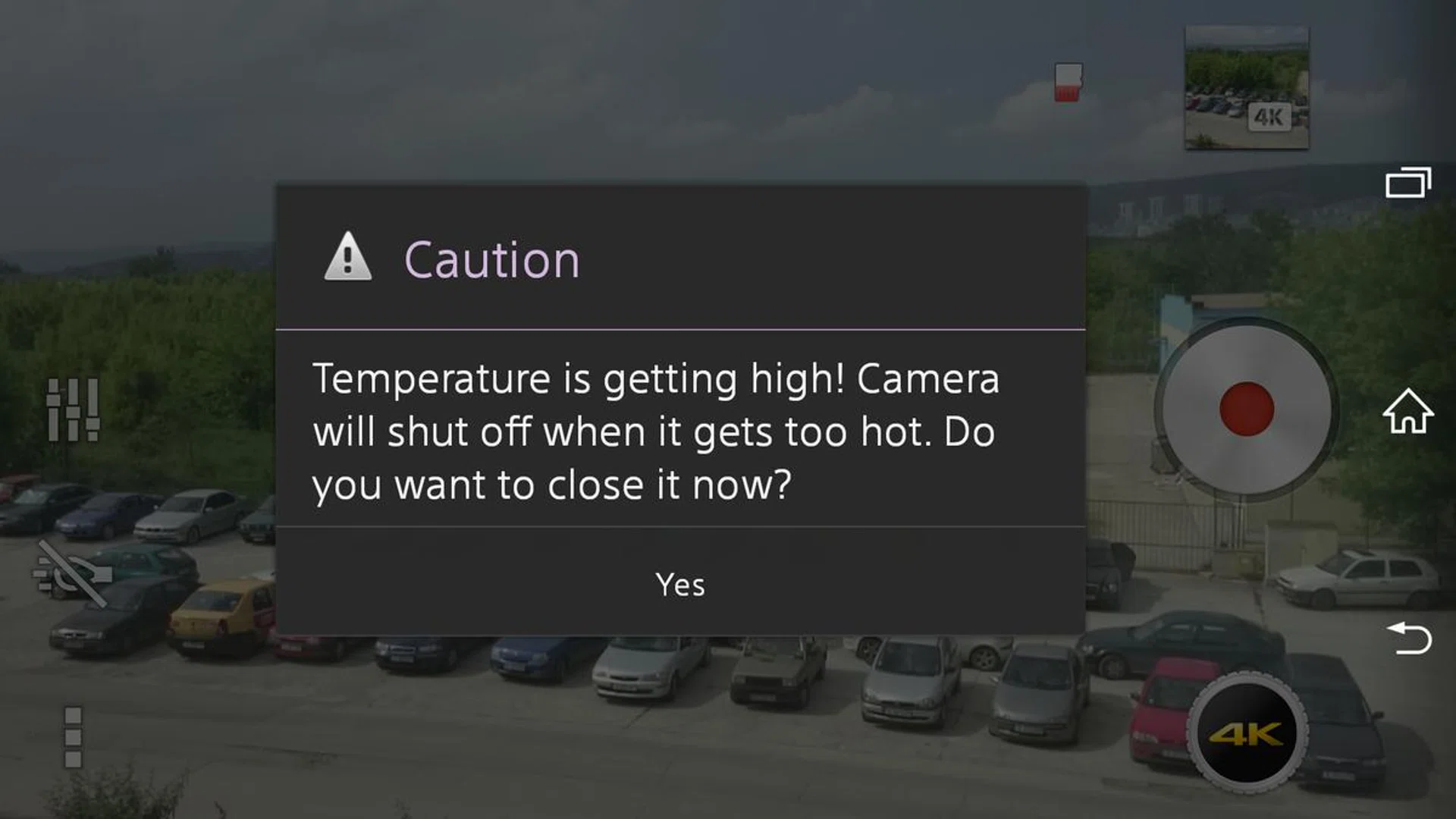 Sony's camera will only shut down when CPU temperature gets too high <br>
Image Source: Phonearena