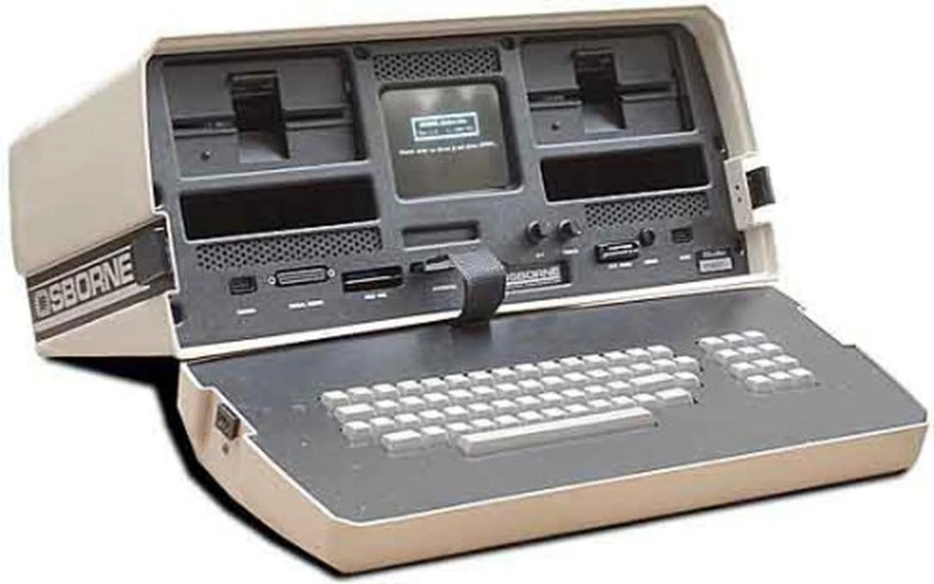 The Osborne 1, the first commercially available portable computer was fondly classified as a "luggable".