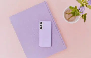 The bora purple Samsung Galaxy S22. <br>Image source: Samsung