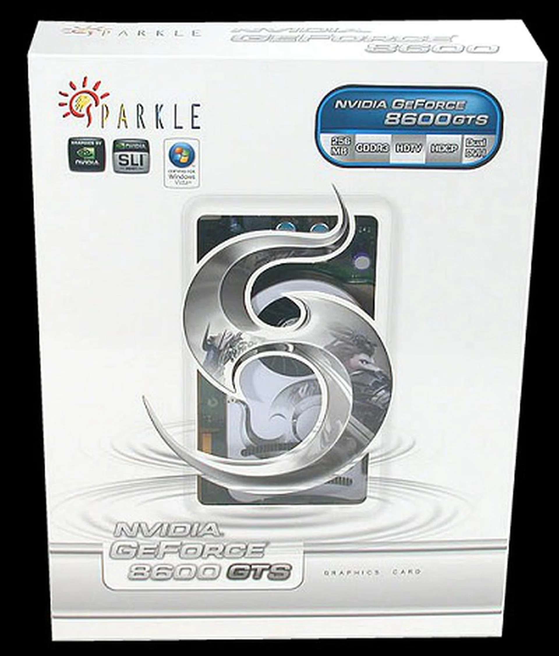 Clad in all white is Sparkle's GeForce 8600 GTS.