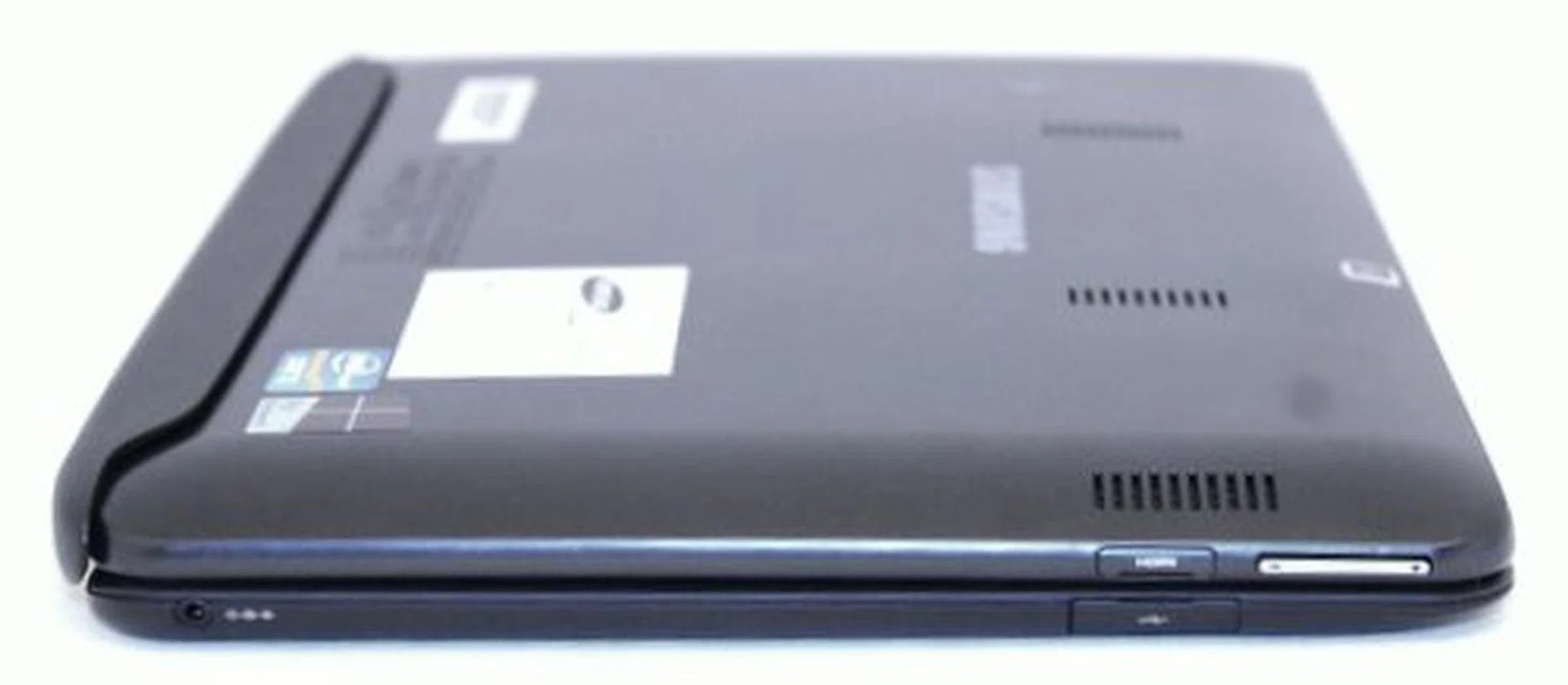 On the right side of the tablet, there's a micro-HDMI port and the volume rocker. On the keyboard dock there's a USB 2.0 port. 