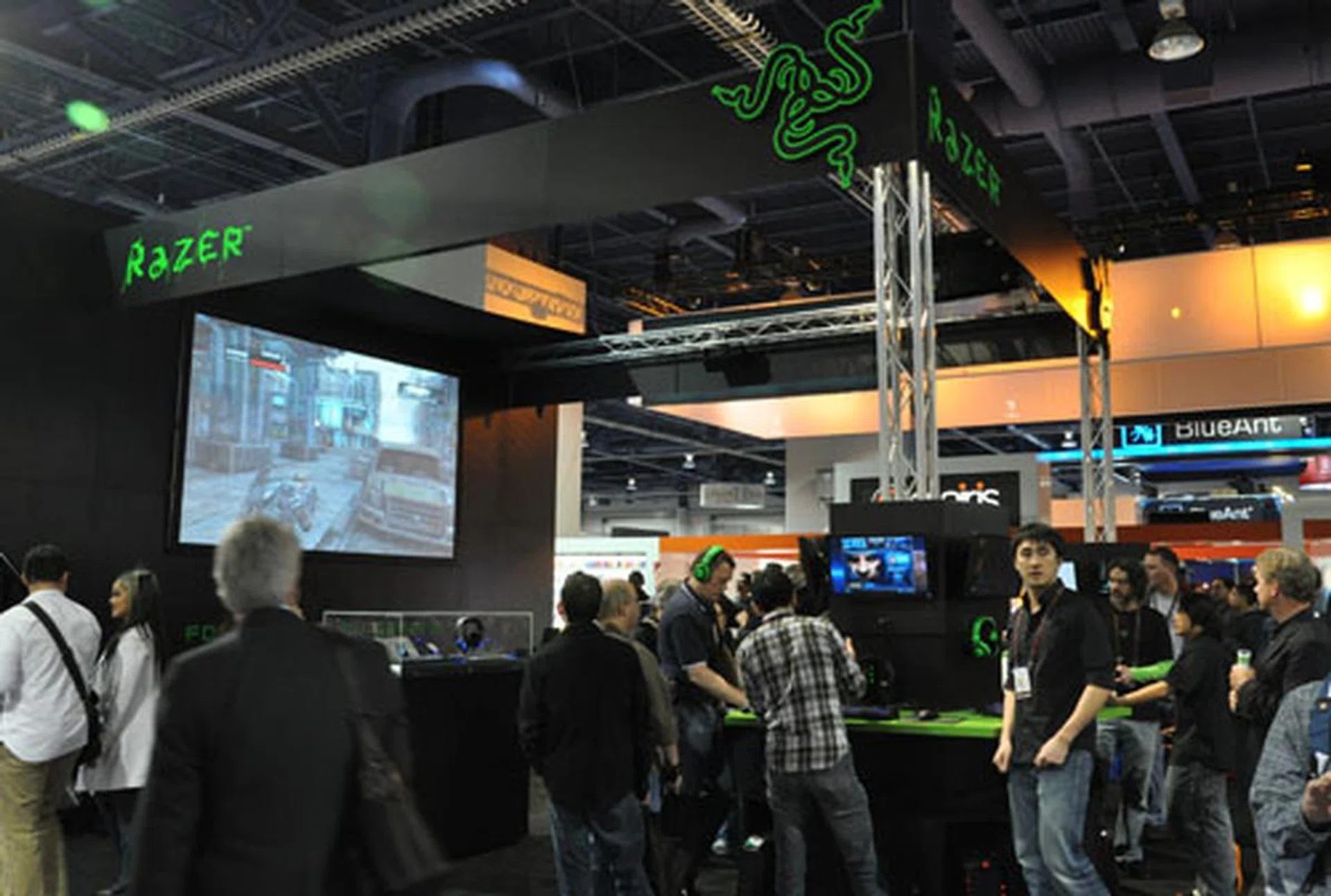 Razer's booth over at CES is made for gamers in mind, obviously. 