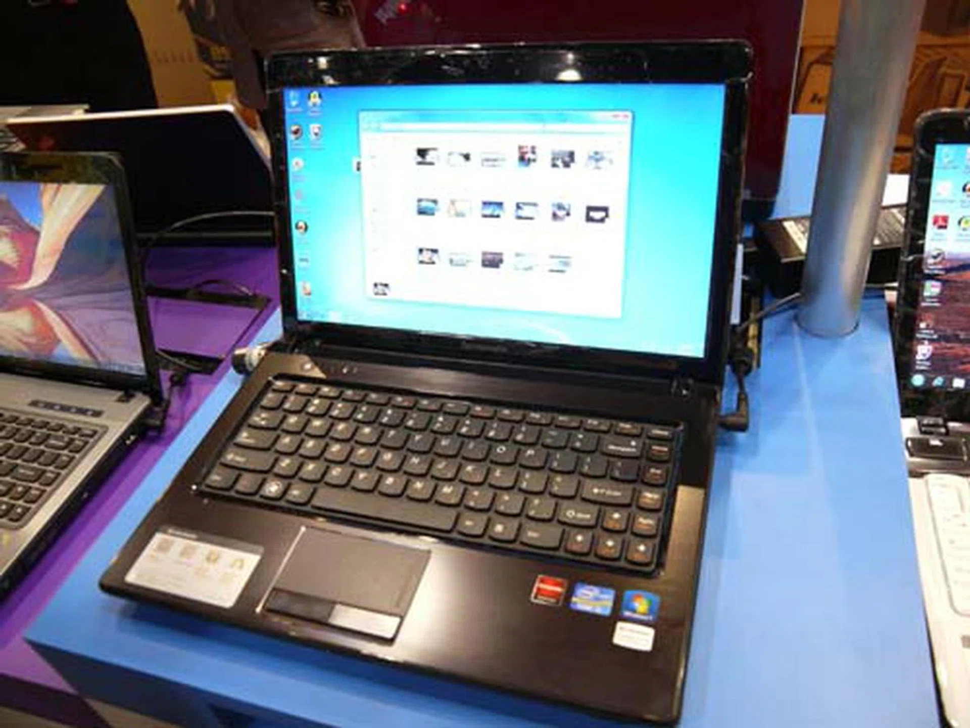 Lenovo wants you to get the G470, so they are pricing the notebook at an extremely affordable price at just $1099, and this 14-inch machine has Intel's latest Sandy Bridge Core i5-2410M (2.3GHz) processor, 4GB RAM, 640GB HDD and an ATI Radeon HD 6370M discrete graphics. 