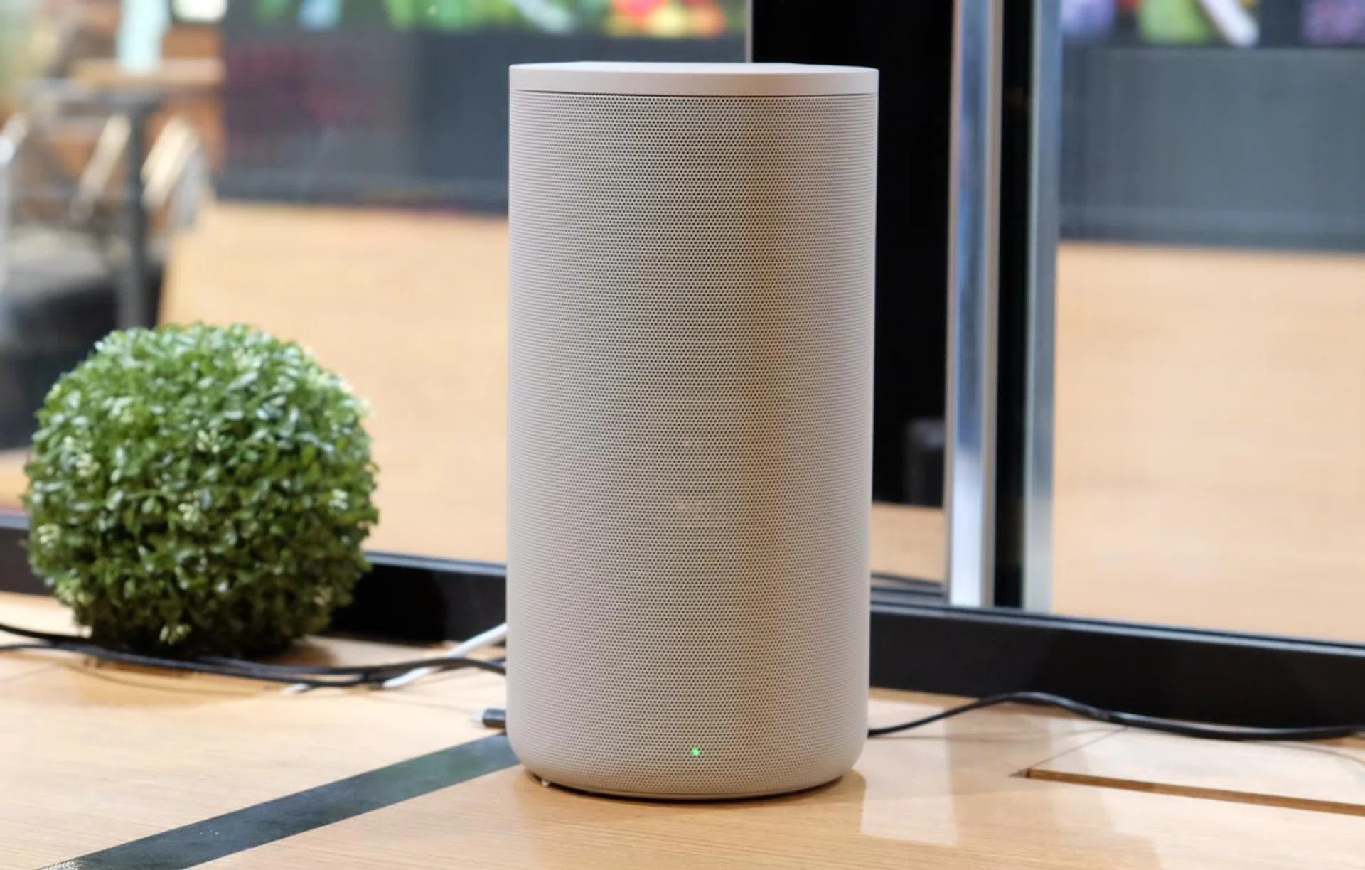 The HT-A9's speakers look unassuming but sound powerful.