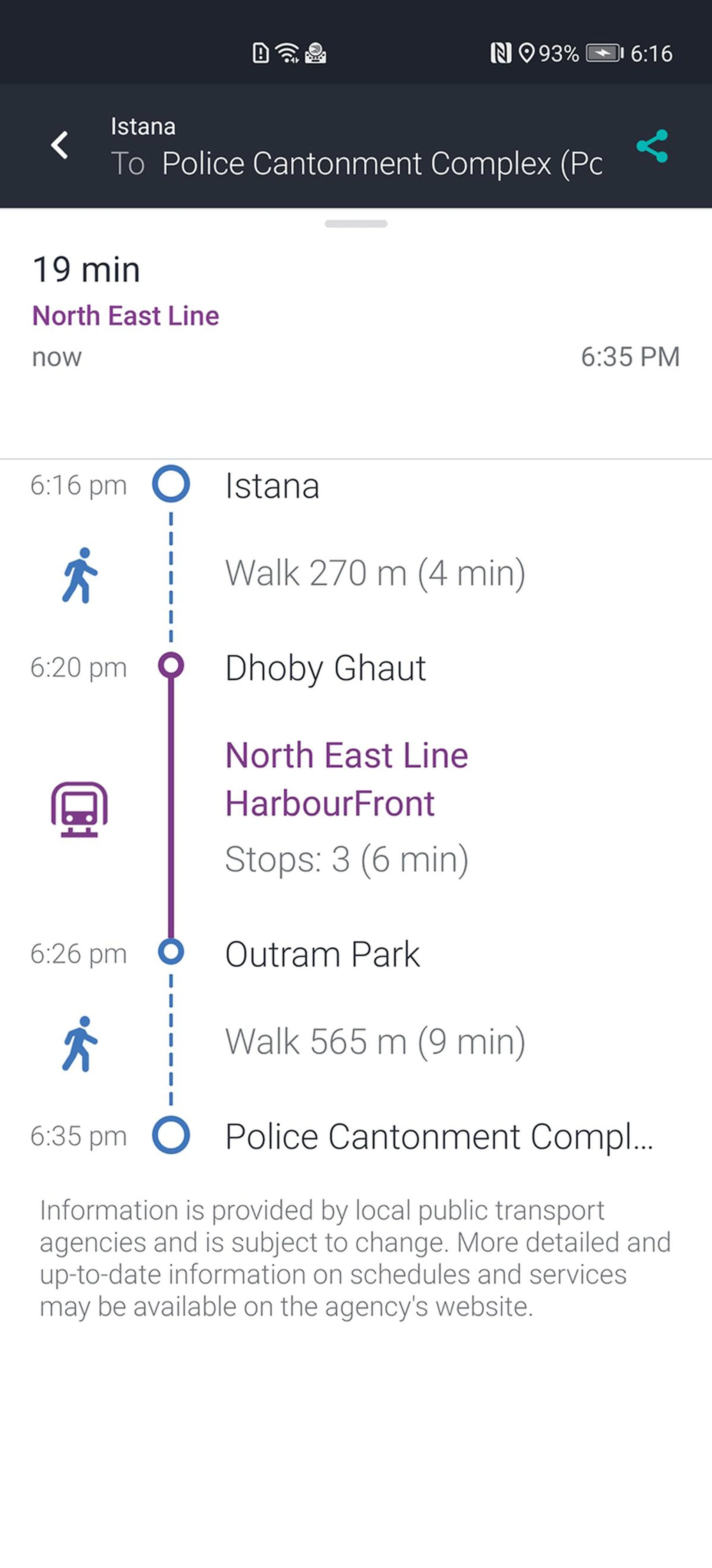 Trying out HERE WeGo maps for directions.