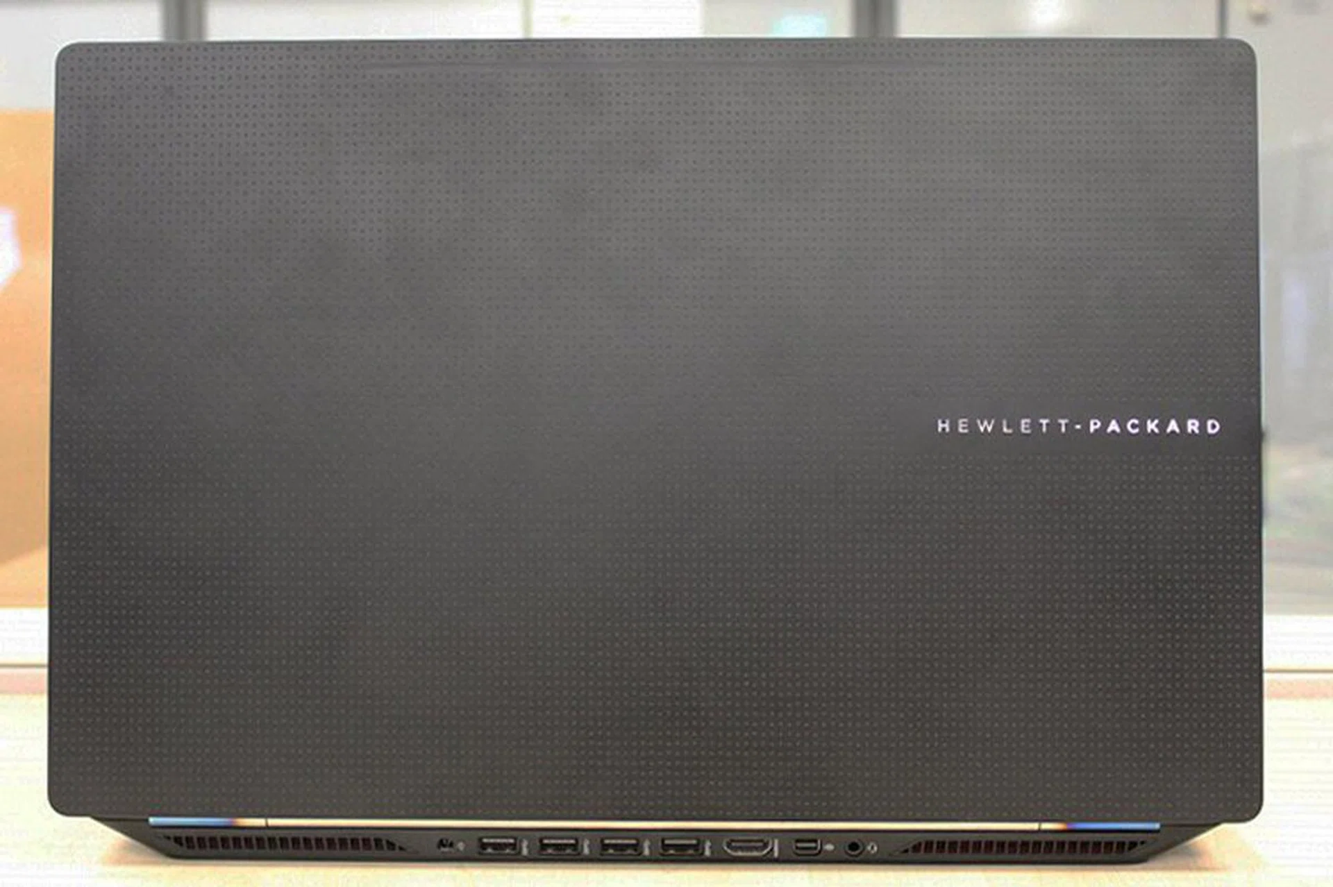 The aluminium chassis of the HP Omen gives it a nice classy look, even  from behind.