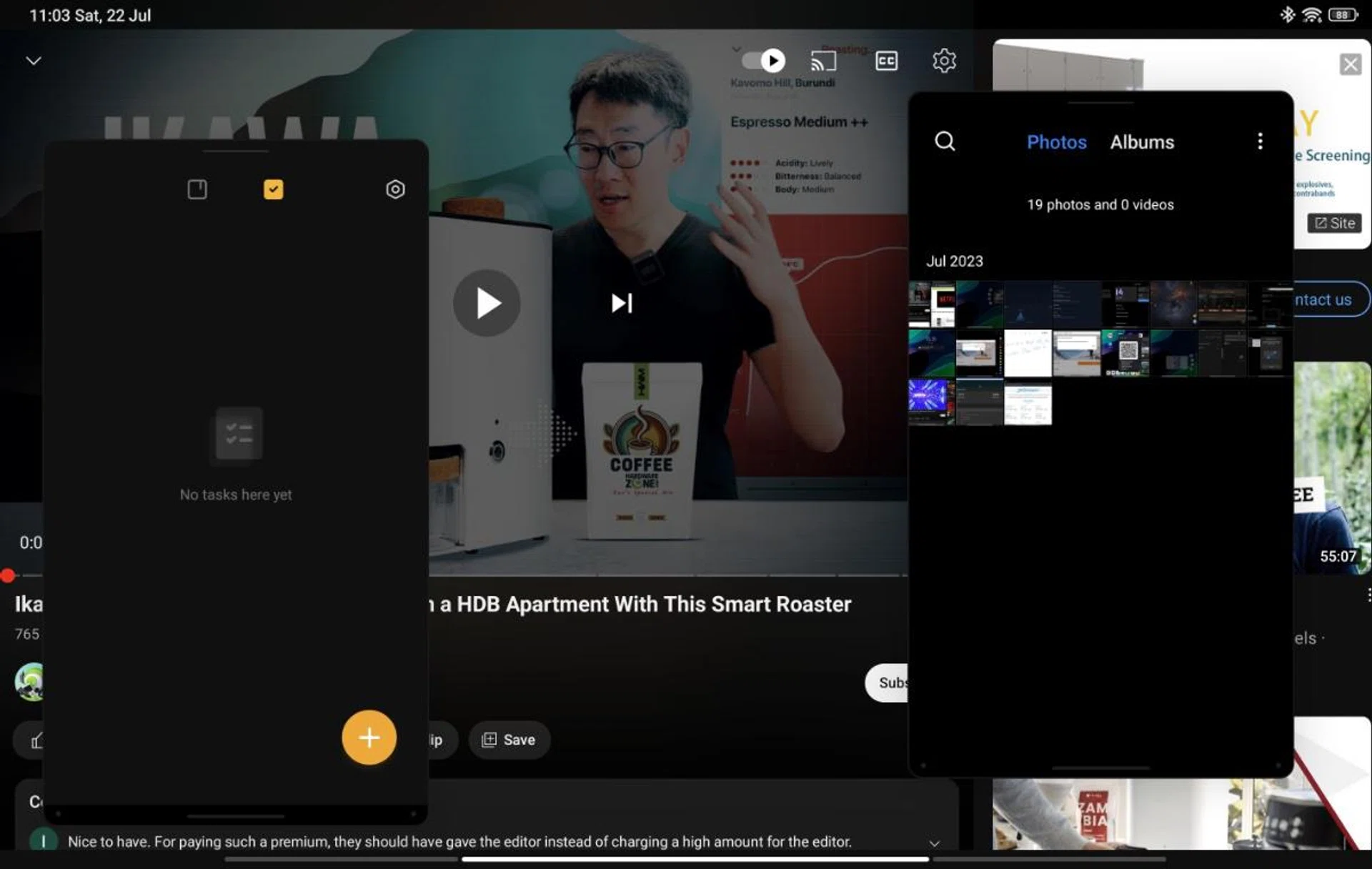 Floating Windows gives you more apps to play with at a time. 