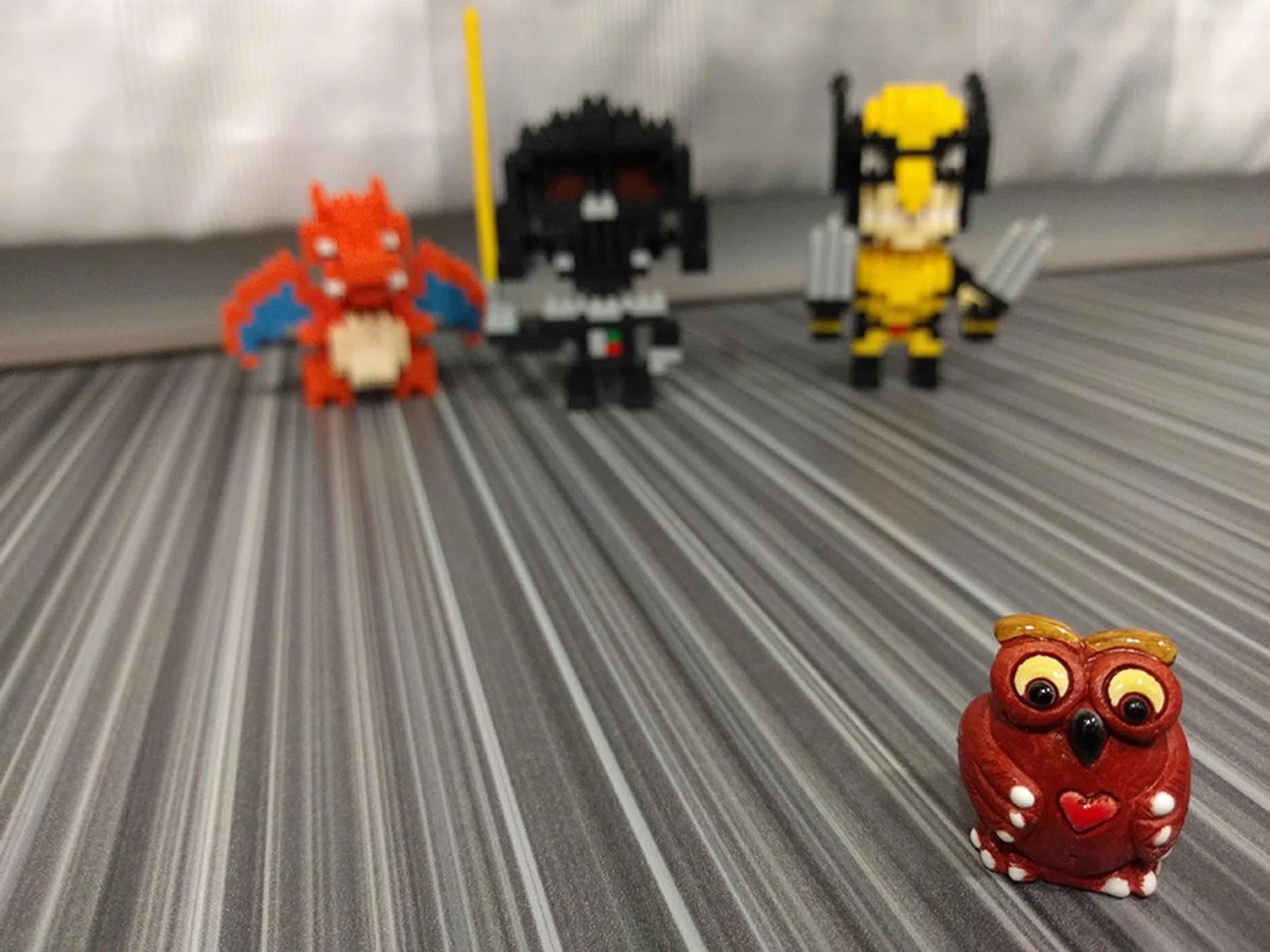 The camera focuses on close-up objects quite well.