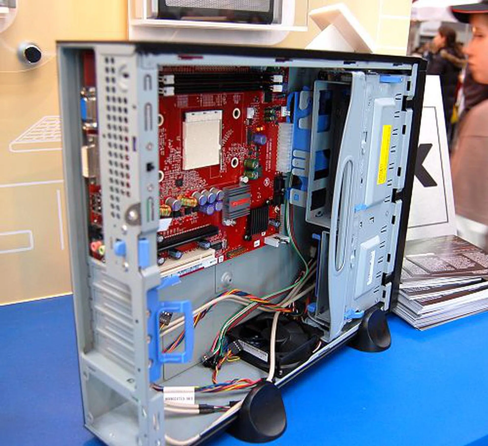  While this case design has yet to be finalized, you can tell that it can accommodate micro-ATX boards given the generous allowance and expansion slot positions, which are beyond what DTX board's are capable of. Thus, you can expect smaller casings yet for a true DTX-only design.  