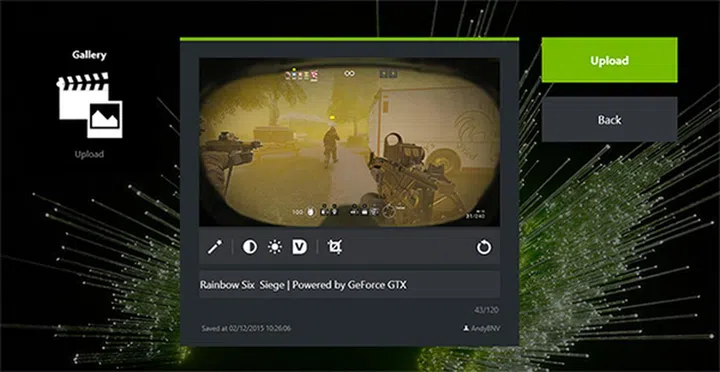 GeForce Experience screenshot editing