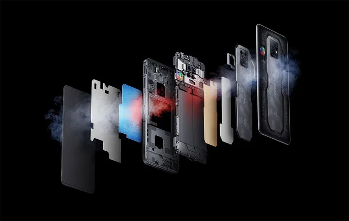 A visualisation of the RedMagic 7S Pro's cooling system. (Image source: Nubia)