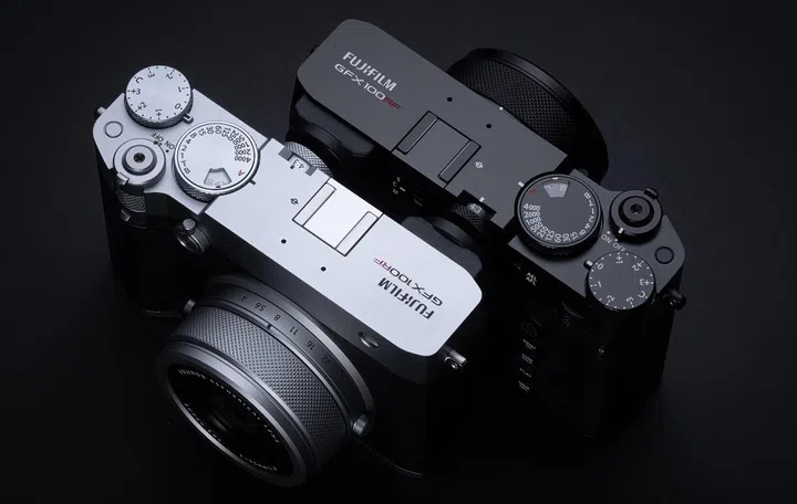 This is the new Fujifilm GFX100RF and it's available in black and silver. Photo: Fujifilm