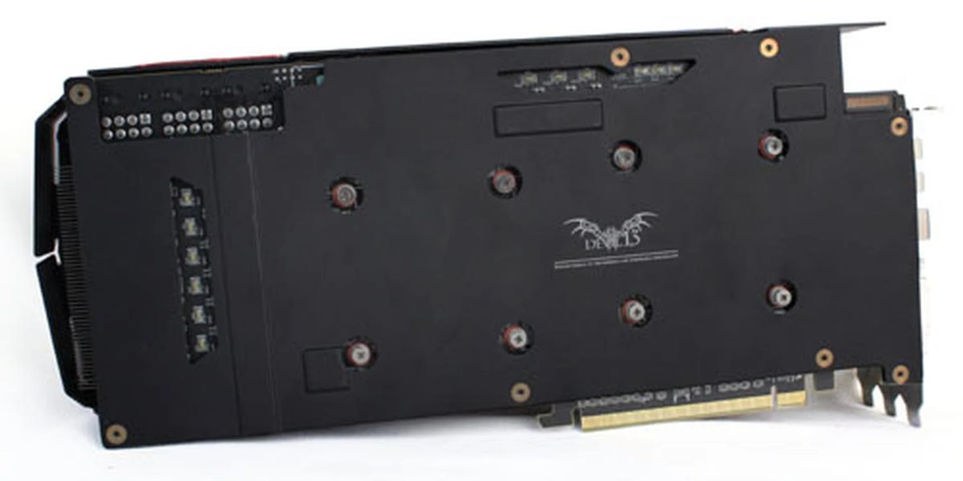 The custom PCB is protected by a metal backplate.