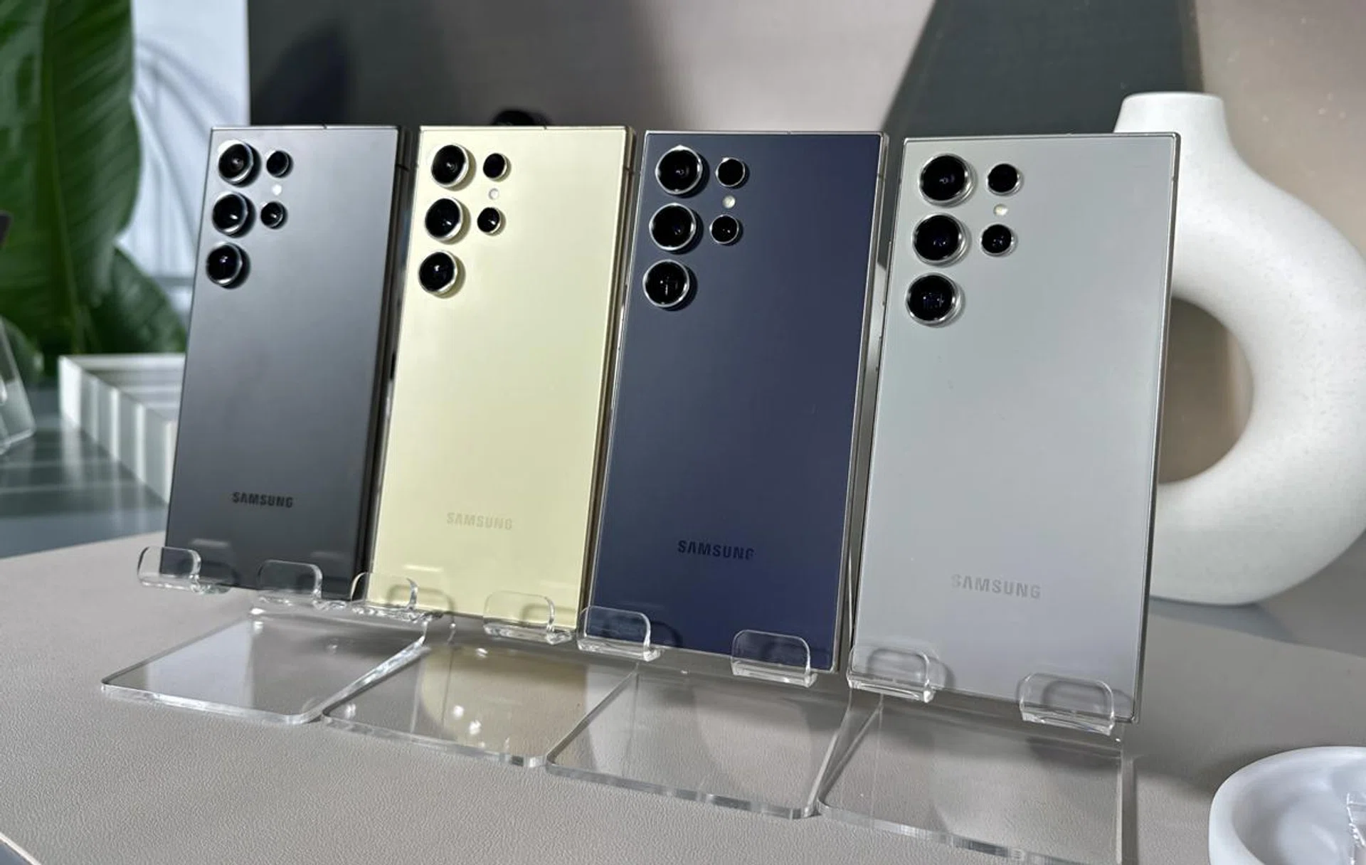 All Titanium colourways on the Galaxy S24 Ultra.