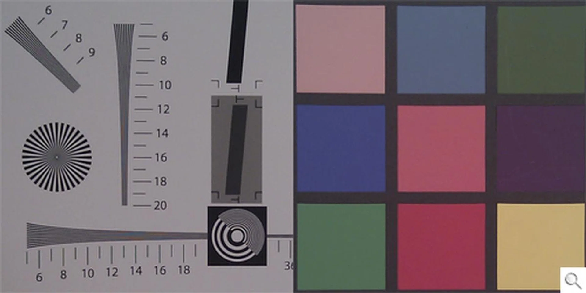 Both the resolution and camera charts returned average results for its imaging capabilities