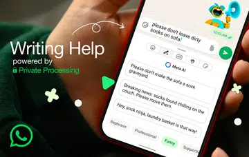 A preview of Writing Help’s capaibilities on WhatsApp