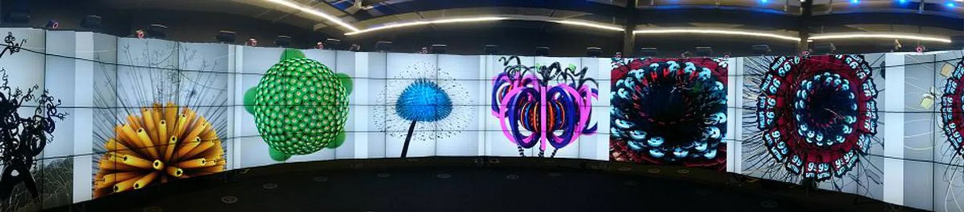 Even in this stitched shot, we weren't able to capture all 80 screens of the CAVE2.