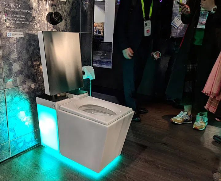 The toilet has cleansing functions as well.