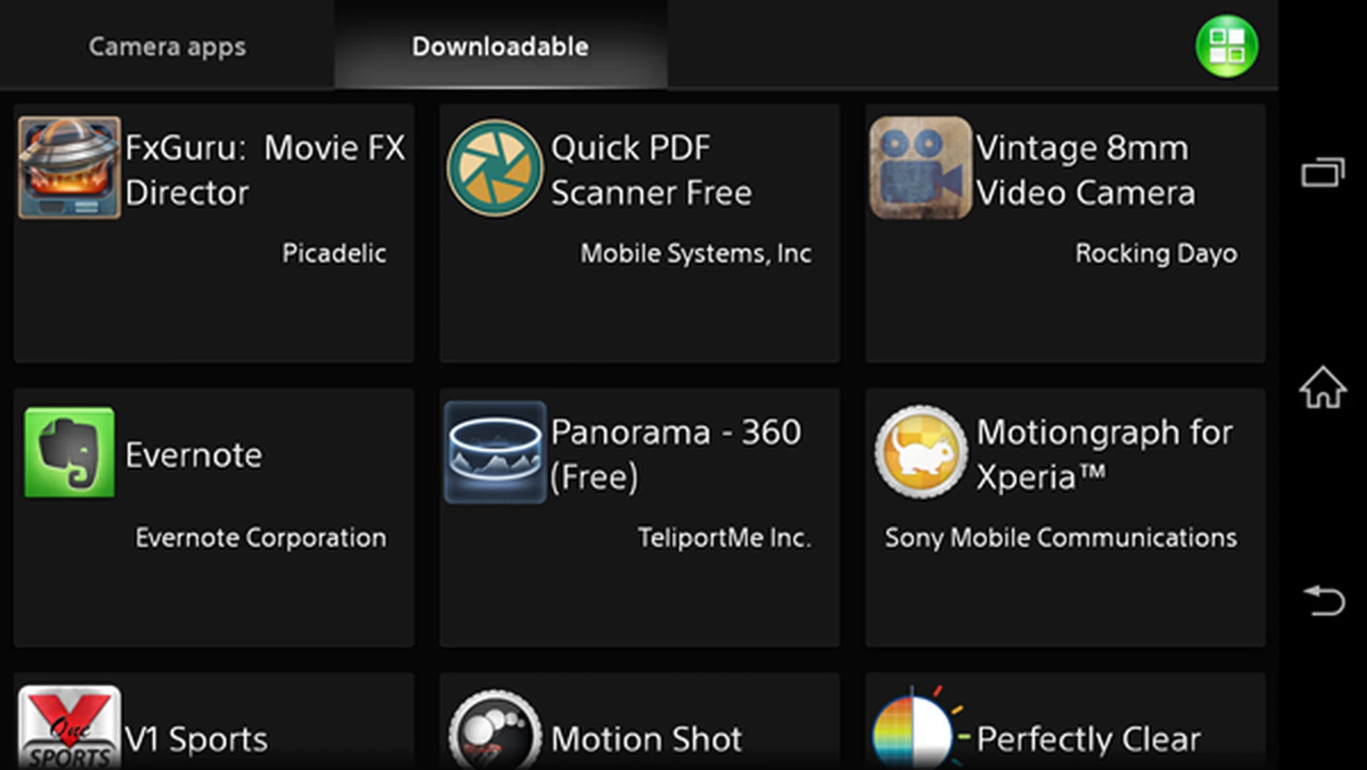 You can download more camera apps from Sony and other third party developers.