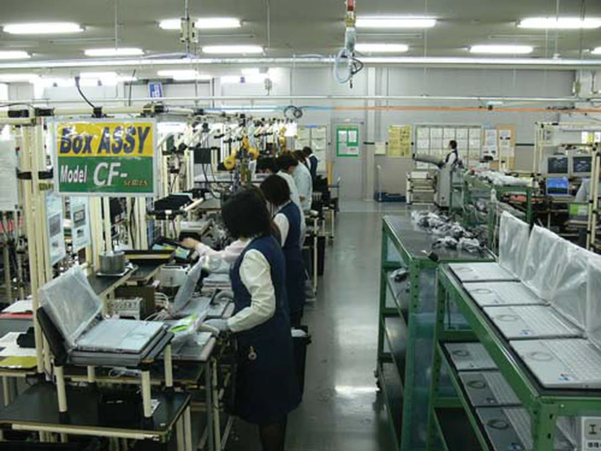 Once the components are ready, they are then assembled by hand over in the production line.