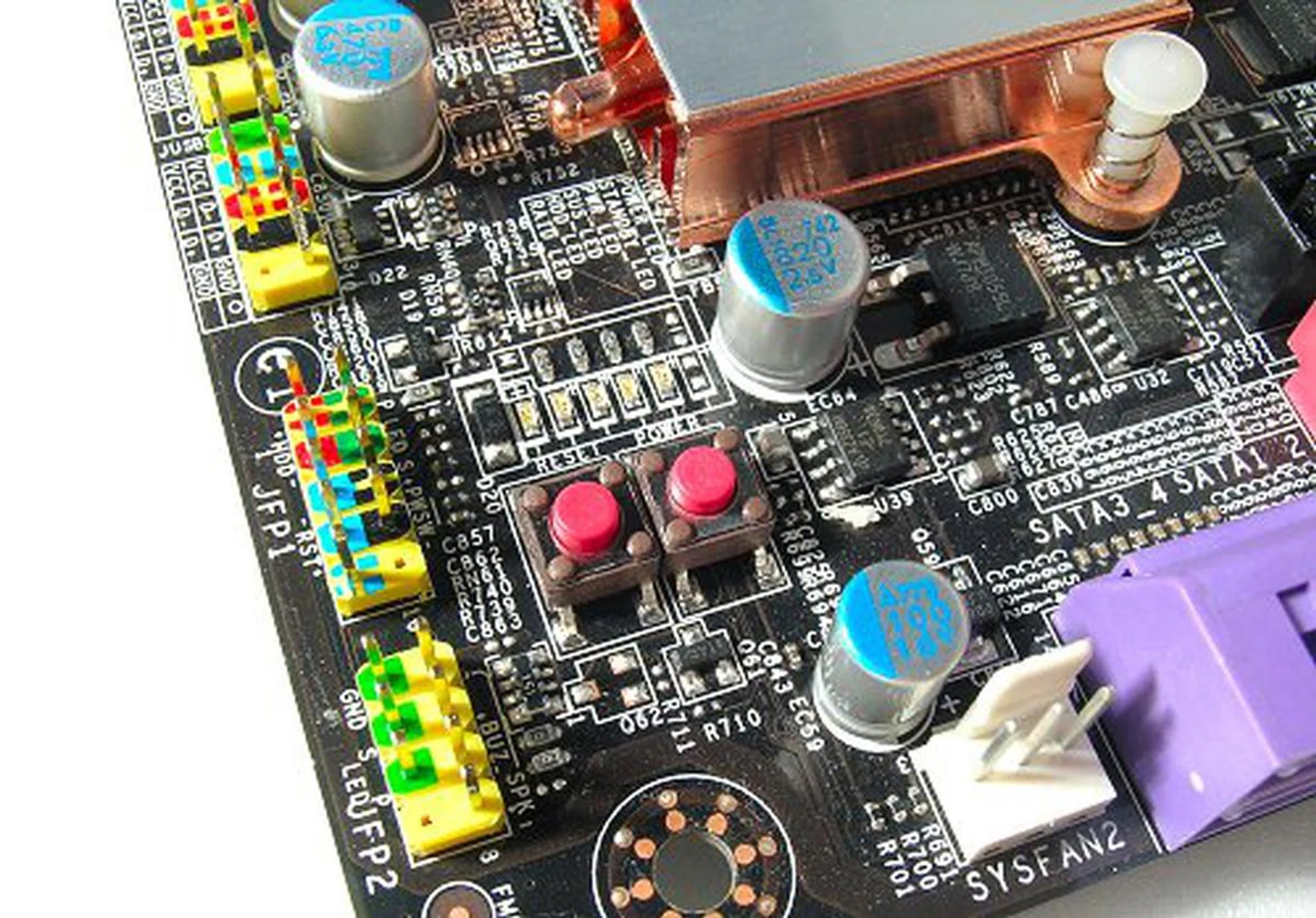 The only issue with the onboard power/reset buttons is that they are too close together.