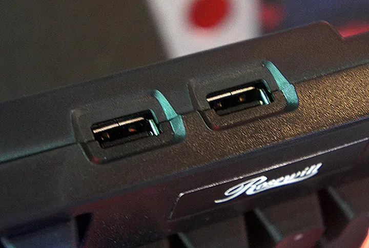 The Rosewill RK-9100 will have two USB 2.0 ports.