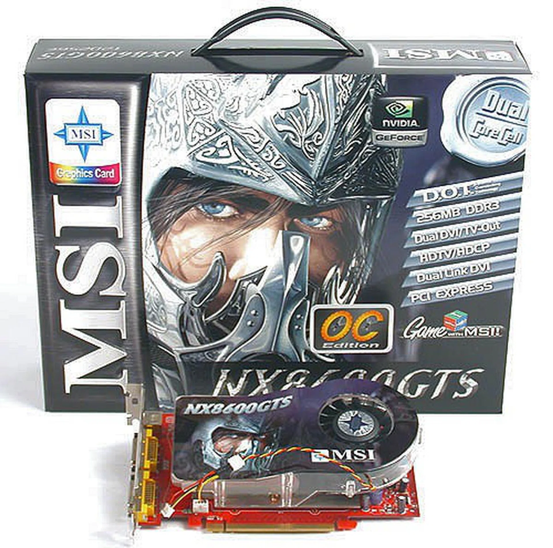The overclocked GeForce 8600 GTS from MSI.