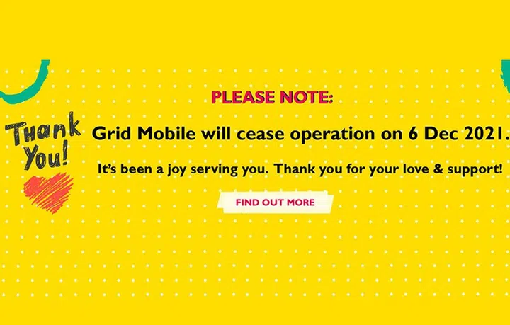 Grid Mobile cessation.