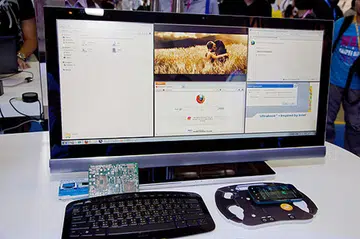 This prototype AIO PC comes with a 21:9 aspect ratio high resolution display and its base supports wireless charging. Simply means, your wireless keyboard and mouse will not require any battery change since the proximity with the AIO's base would allow it to keep its charge topped up when not in use.