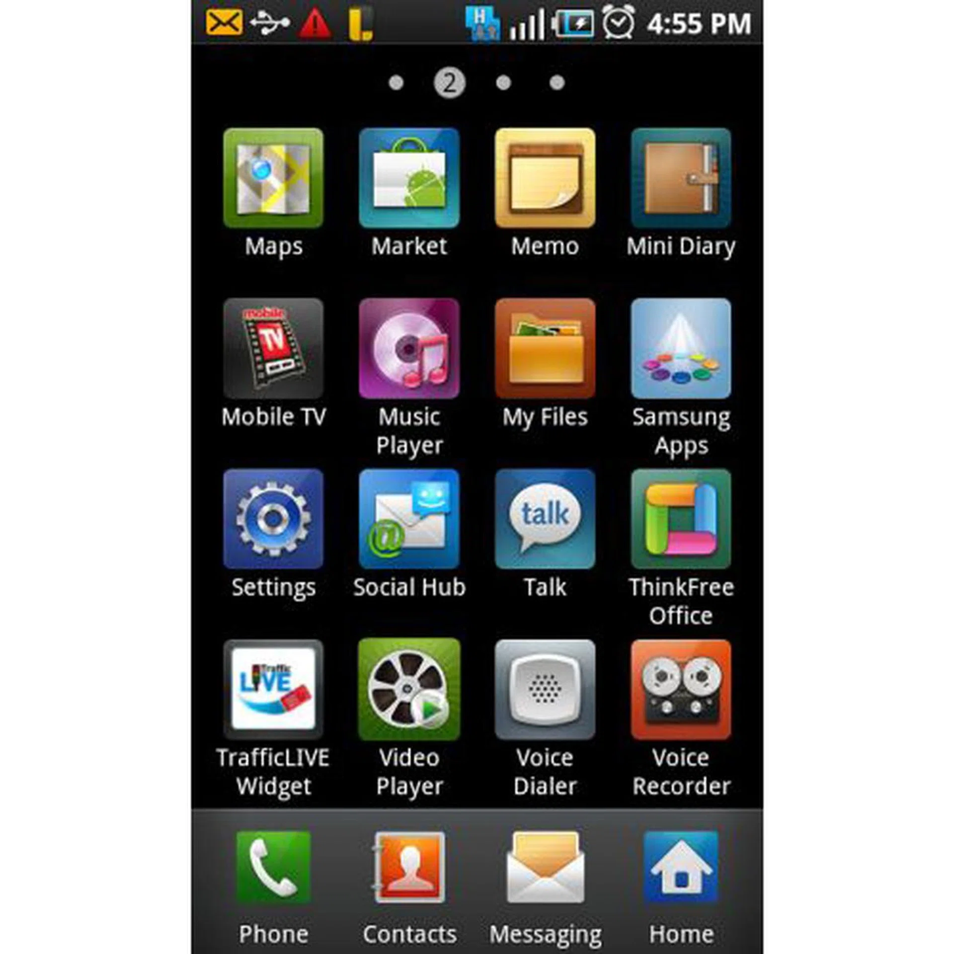 Samsung also replaced the default Android application menu with an iPhone-style one. Some will love this and some will dislike their Android phone looking almost exactly like an iPhone - we did!