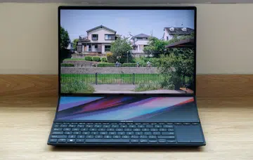 This is the ZenBook Pro 14 Duo UX8402, ASUS' third-generation dual-display ultraportable notebook.
