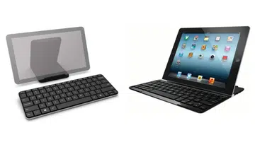 We pit the Microsoft Wedge Mobile Keyboard (left) against the Logitech Ultrathin Keyboard Cover (right).
