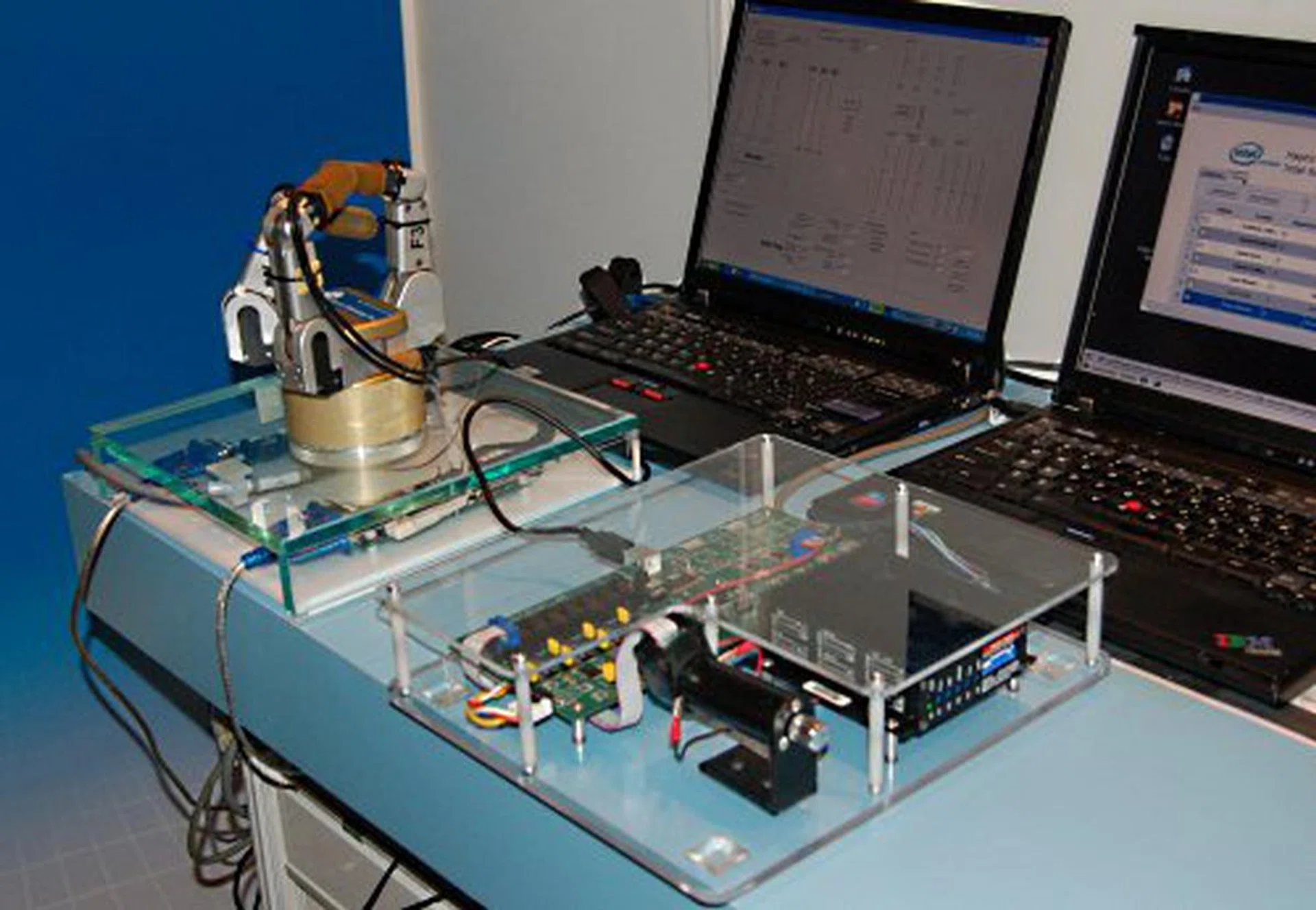 Ominous robot hand all alone in the corner.