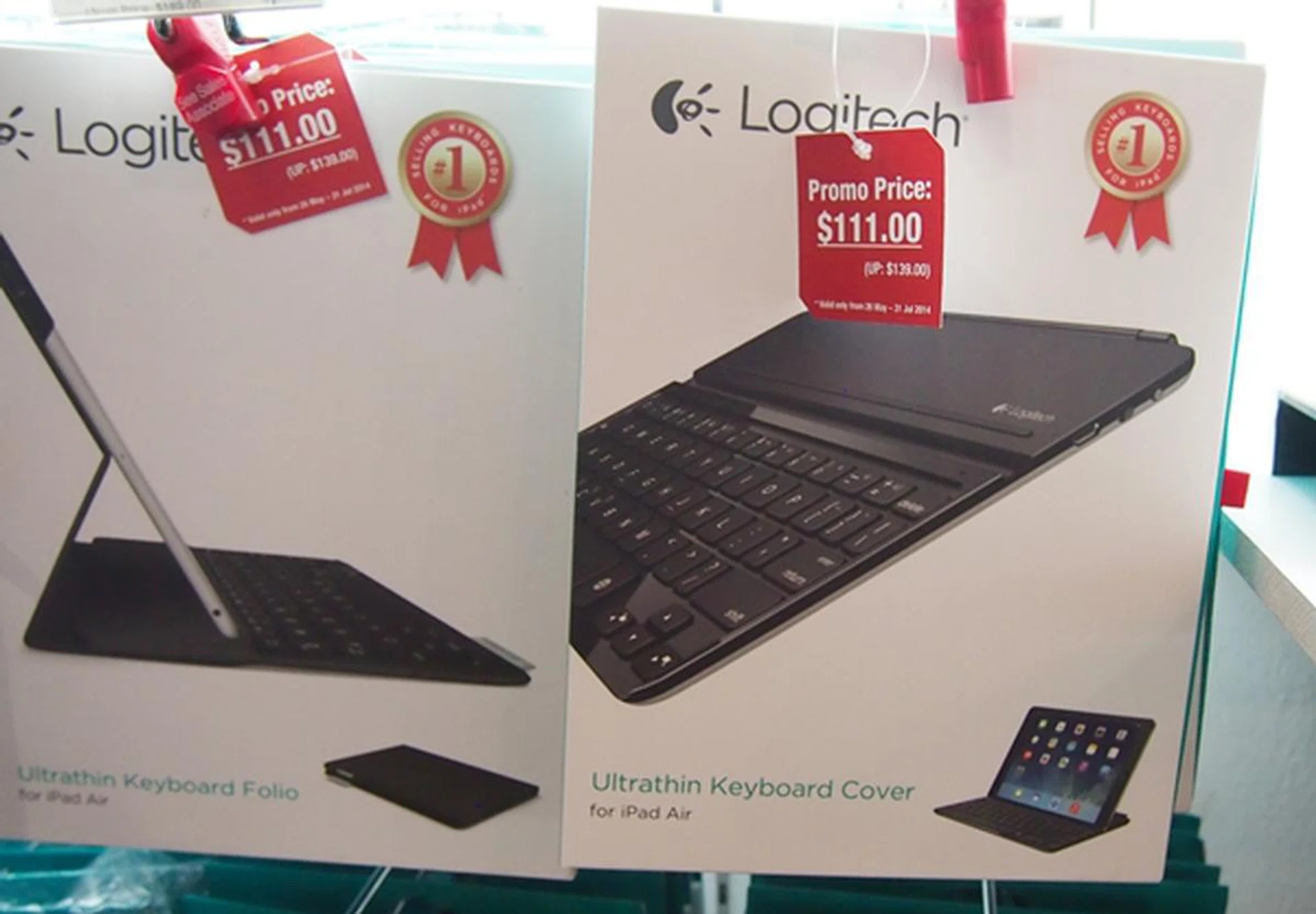 The Logitech Ultrathin Keyboard Cover weighs only 330g, which complements the lightweight Apple iPad Air. It also has a sturdy stand that holds the iPad Air upright at an ideal angle for typing and viewing. It is available at EpiCentre for $111 (U.P: $139).