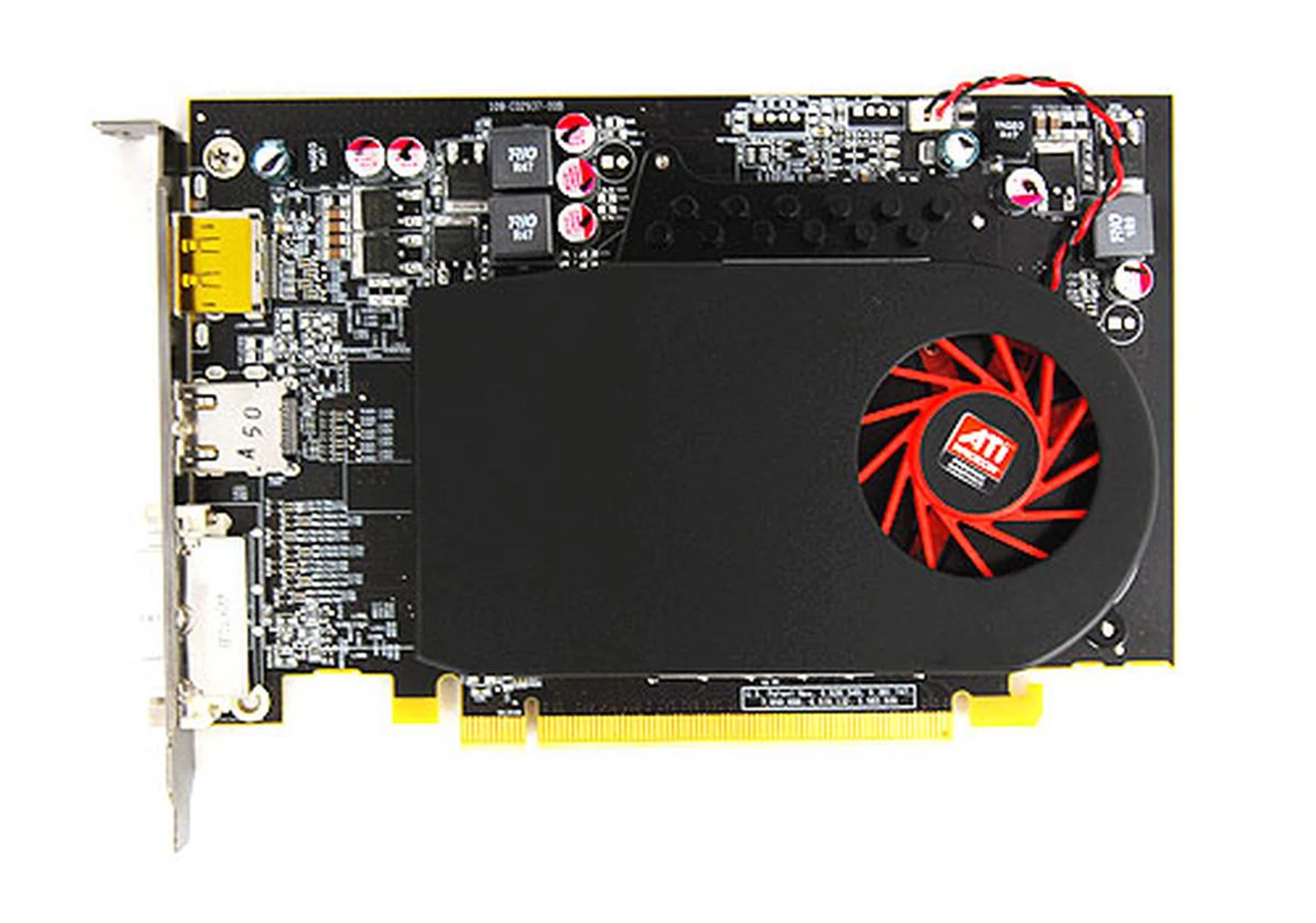 Note the ATI Radeon HD 5670's compact single slot cooler, and its lack of PCIe power connectors , making it the ideal weapon of choice for HTPC and probably even LAN party enthusiasts.