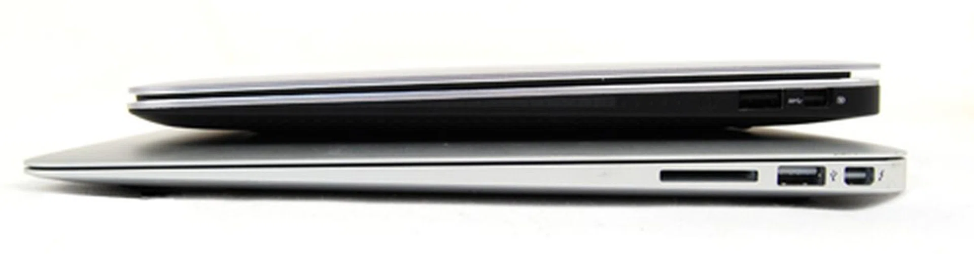 ...but doesn't taper as much, and is slightly thicker at the rear.