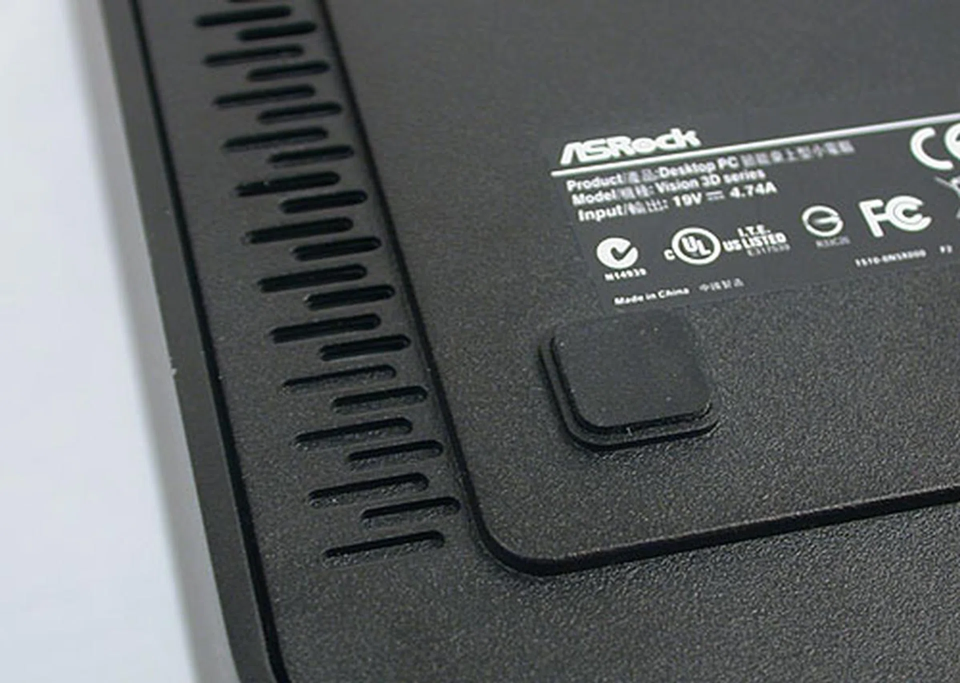 There's a fan exhaust at the back of the Vision 3D but air intake is via these vents at the bottom of the unit, which is slightly raised. Take care not to block them.