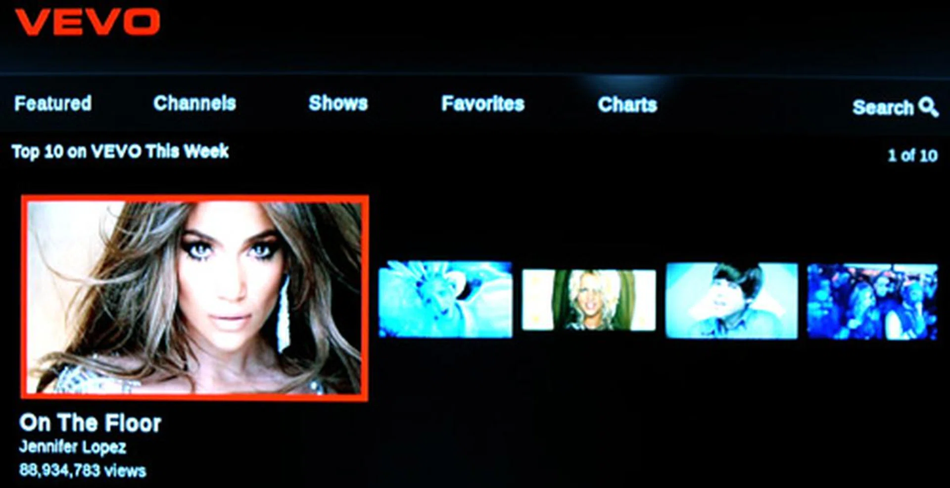 We preferred VEVO's interface over YouTube's. Getting the VEVO clips to play, on the other hand, is very much like playing Russian roulette since not all of them are playable on the Boxee.