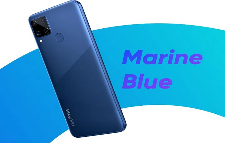 Realme C15 in Marine Blue (Image source: Realme)