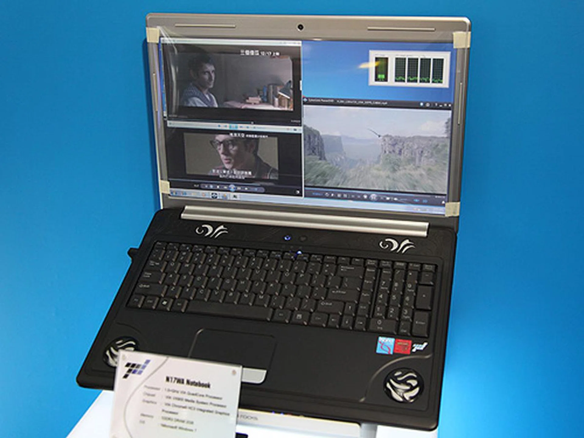The VIA QuadCore demonstrated in a notebook.