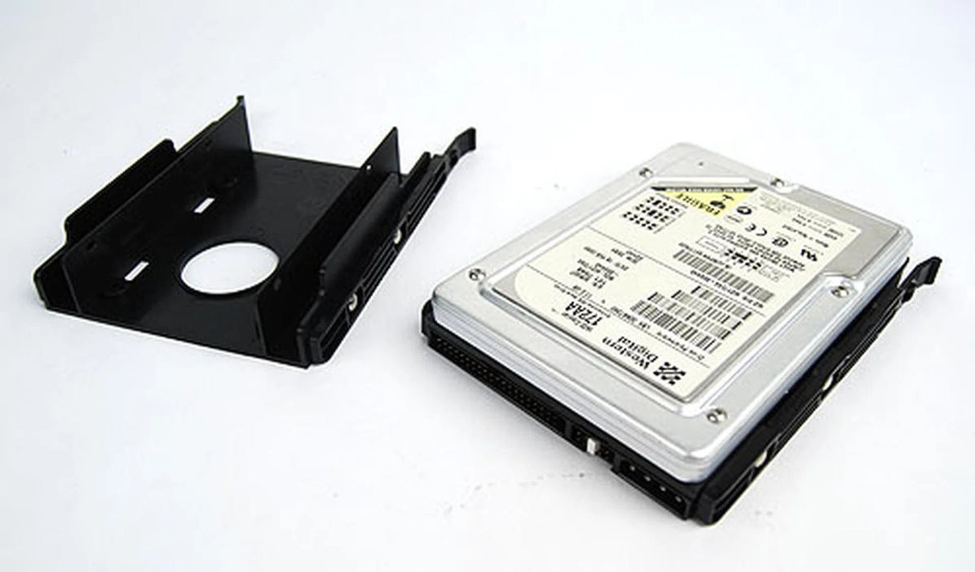 Installing hard drives was a cinch. Just hook the special latches onto the drives and slide them into the drive cage, and voila, it's done.