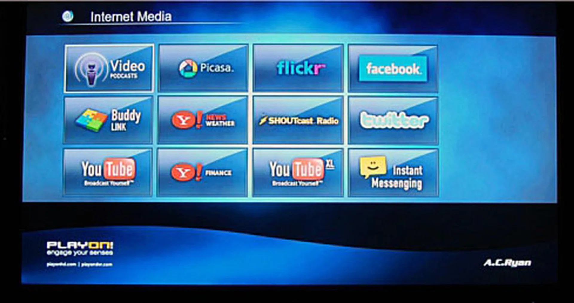 The full stretch of Internet services.