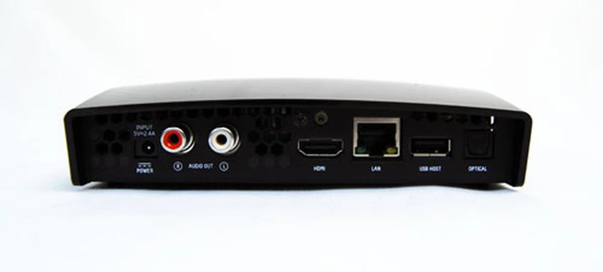 I/O ports on the Veolo's rear include stereo outputs, a HDMI 1.3 connector, Gigabit Ethernet, USB 2.0 and S/PDIF optical ports.