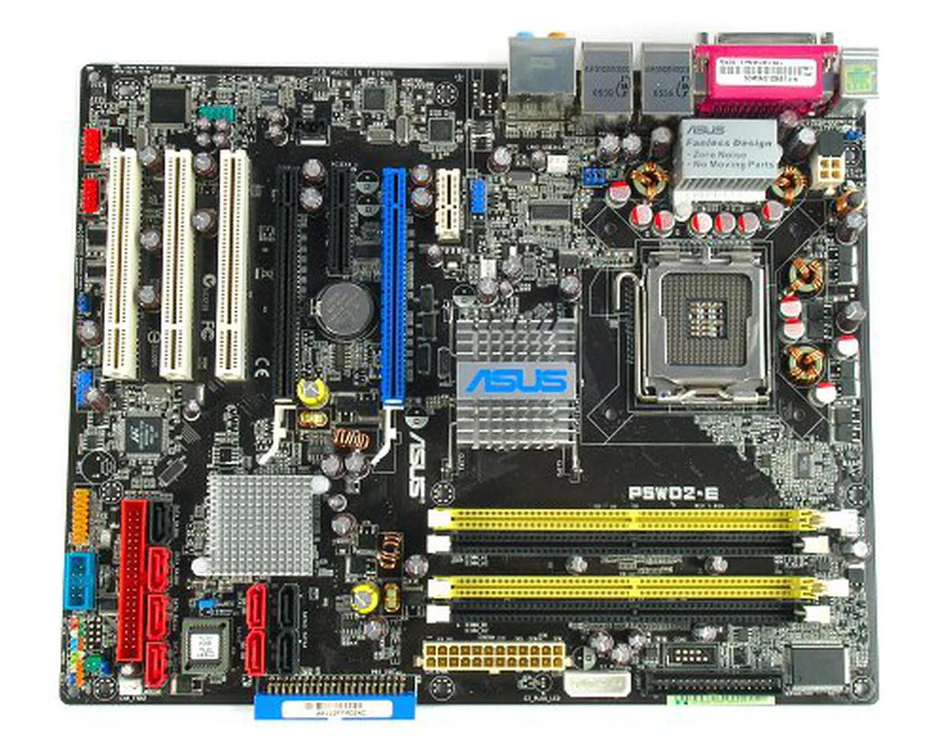 The ASUS P5WD2-E Premium motherboard.