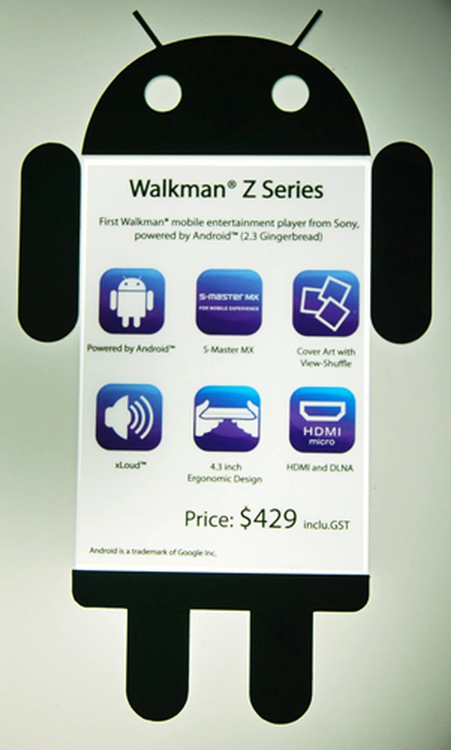 Besides all the specifications seen here, the new device from Sony also boasts an NVIDIA Tegra 2 Dual-core processor.