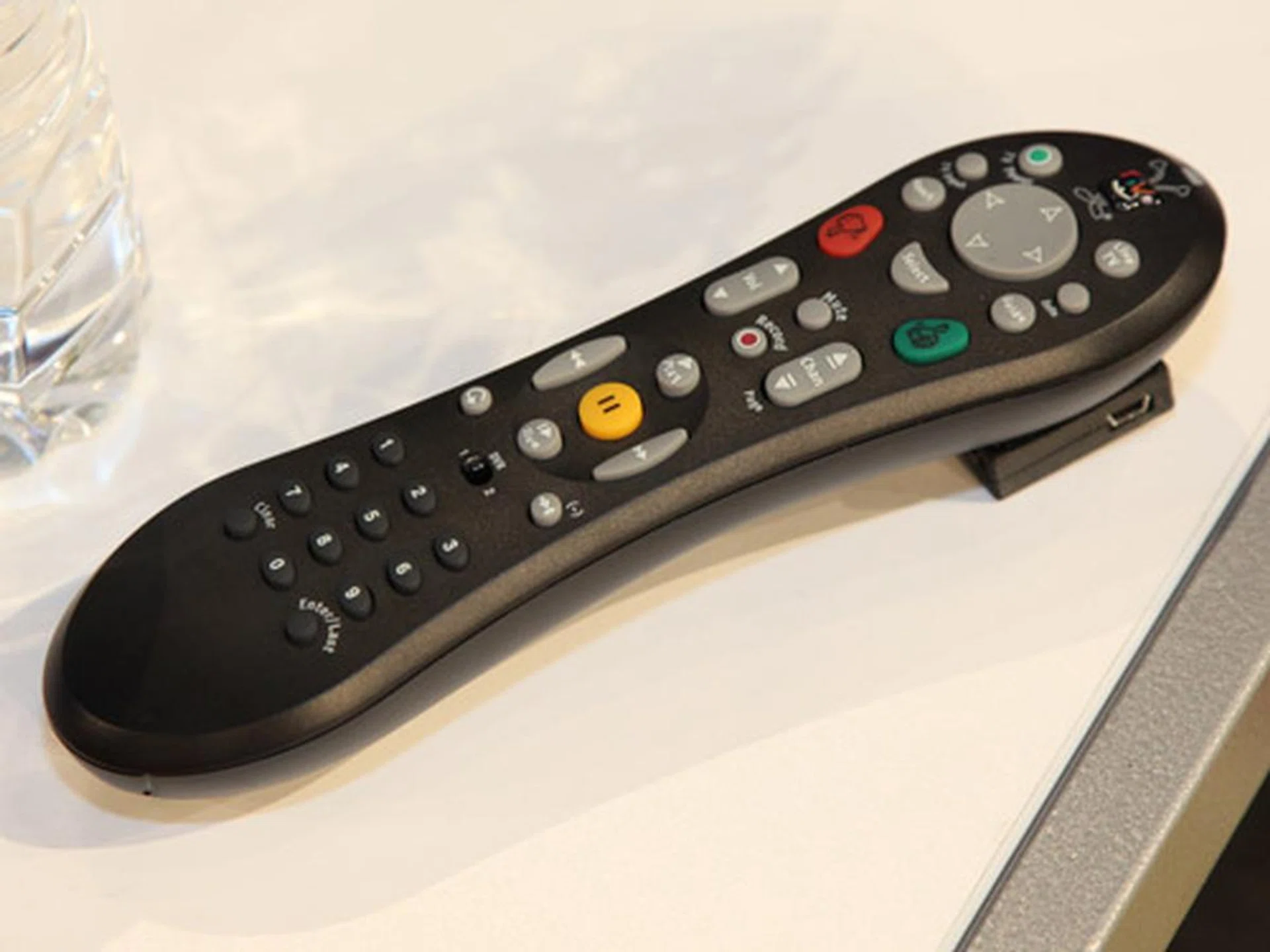 A "context aware" smart TV remote control.